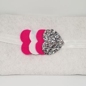 Baby headband HEARTS
